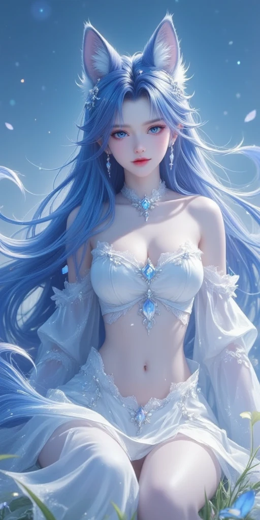 a (chest height photo:1.2) of a beautiful princess wearing a transparent crystal crown, pastel colors, goddess, hypnotizing look, gentle face, perfect face, highly detailed, ultrarealistic, masterpiece, artstation, best quality, atmospheric lighting, cinematic, 8k <lora:CrystallineAI:0.9> realistic skin, cheek blush, realistic skin