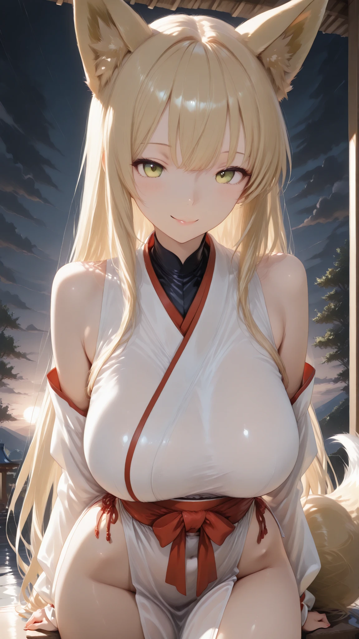 beatrixamerhauser, beatrix amerhauser, long hair, blue eyes, blonde hair,ponytail, (medium breast:1.2),
BREAK japanese clothes, kimono, yukata,cleavege,neckline,black choker,
BREAK looking at viewer,
BREAK outdoors, onsen,night,steam,wet,stars,starfall,hot water,
BREAK (masterpiece:1.2), best quality, high resolution, unity 8k wallpaper, (illustration:0.8), (beautiful detailed eyes:1.6), extremely detailed face, perfect lighting, extremely detailed CG, (perfect hands, perfect anatomy),from above,