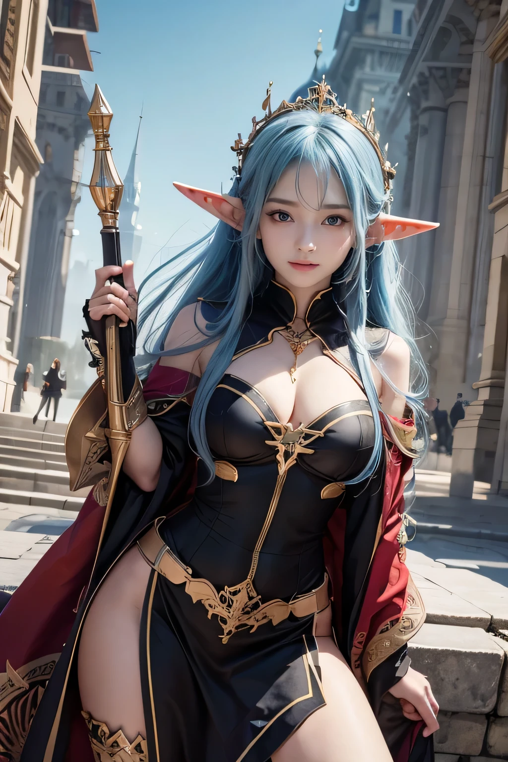 (masterpiece, best quality), A sexy fair-skinned female elf and big eyes is in a medieval fantasy world:1.0、 (at the nightbar:1.1), High forehead, long hair without bangs tied into a ponytail:1.0, harem, night, Detailed aspects, seduce 、Large Breasts、Big Ass、Wide waist、(Expose breasts1.0),((Looking sadly innocently into the camera:1.8))((crying :1.5)))
full-body shot:1.7
(Wearing sexy fantasy world warrior costume,the costume is broken:1.3)
(Wearing Magic witch costume)
(There are scars on clothes:1.4)
(The costume is very sexy,show a sexy weist:1.1)
white hair:0.5
((feel pain:1.7))((Frowning and wanting to moan:1.7)) (almost close eyes:1.3)
Kneel down:0.3
Lie on the bed:0
Show armpits:1.1
Open the month slightly:1.6
Beautiful leg:1.2
eyebrows curved downward:0.7