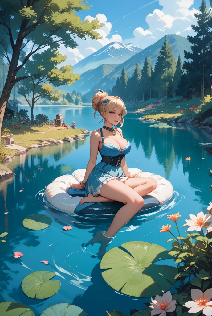 1 girl, serene expression, mesmerizing eyes, straight long hair, flowing dress, poised posture, porcelain skin, subtle blush, crystal pendant
BREAK
golden hour, (rim lighting):1.2, warm tones, sun flare, soft shadows, vibrant colors, painterly effect, dreamy atmosphere
BREAK
scenic lake, distant mountains, willow tree, calm water, reflection, sunlit clouds, peaceful ambiance, idyllic sunset, ultra detailed, official art, unity 8k wallpaper
, zentangle, mandala