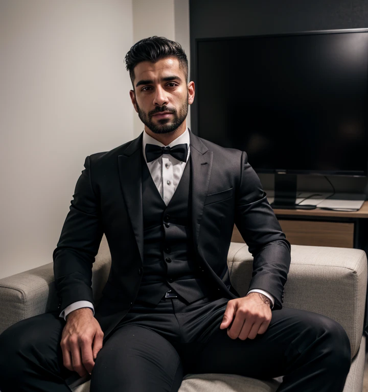 Foto real beleza masculina moda roupa preta moderna glamour luxo show alta costura homen latino atletico pedrarias brilho 