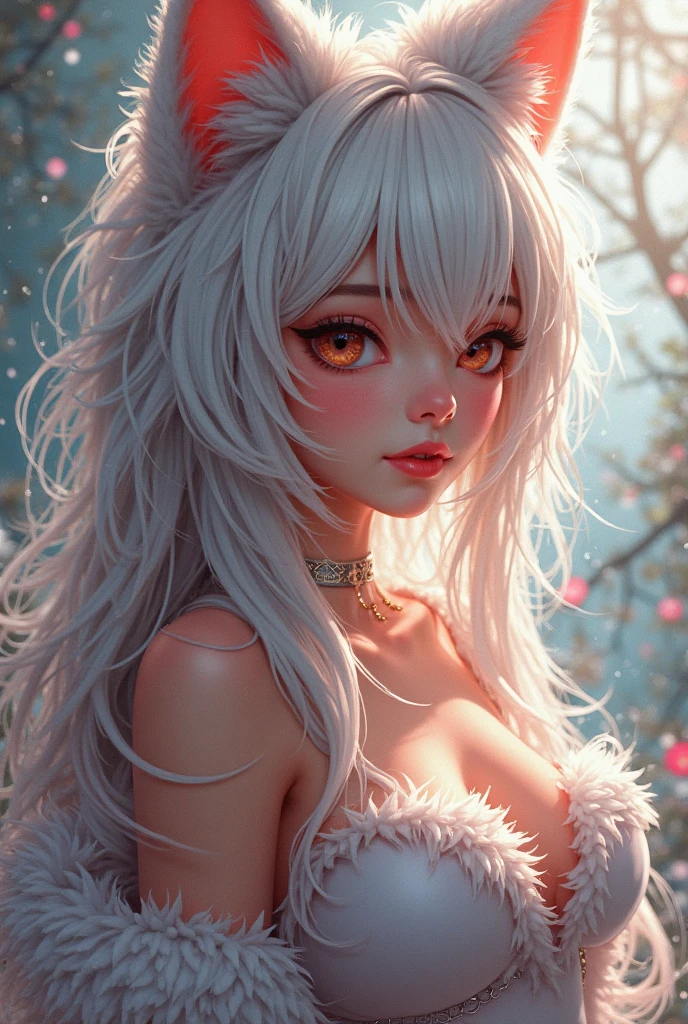 Génère une fille hyper sexy avec des gros seins  🍒🍑 déguisé en fille lapin