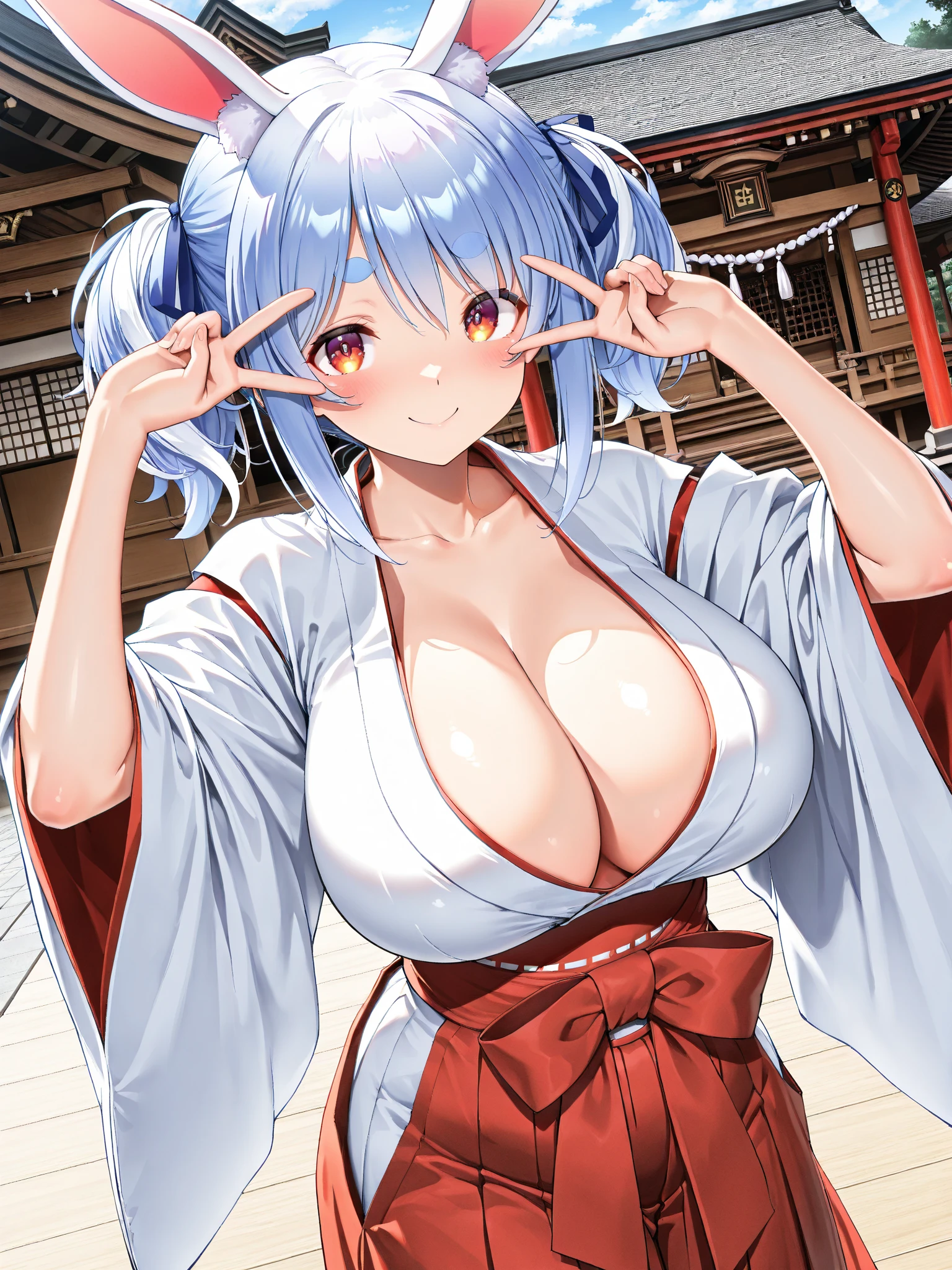Ultra-high resolution, 8k,high quality,(((samurai))),(Oblique angle,Cunning Hand),(Young Girl、glowing、iridescent light,soft shadow,Anime Painting,thin line drawing),One Little Woman,(((Huge breasts,Shapely round breasts))),