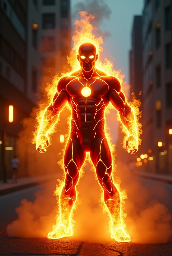 Actor Shia Labeouf as the Human Torch