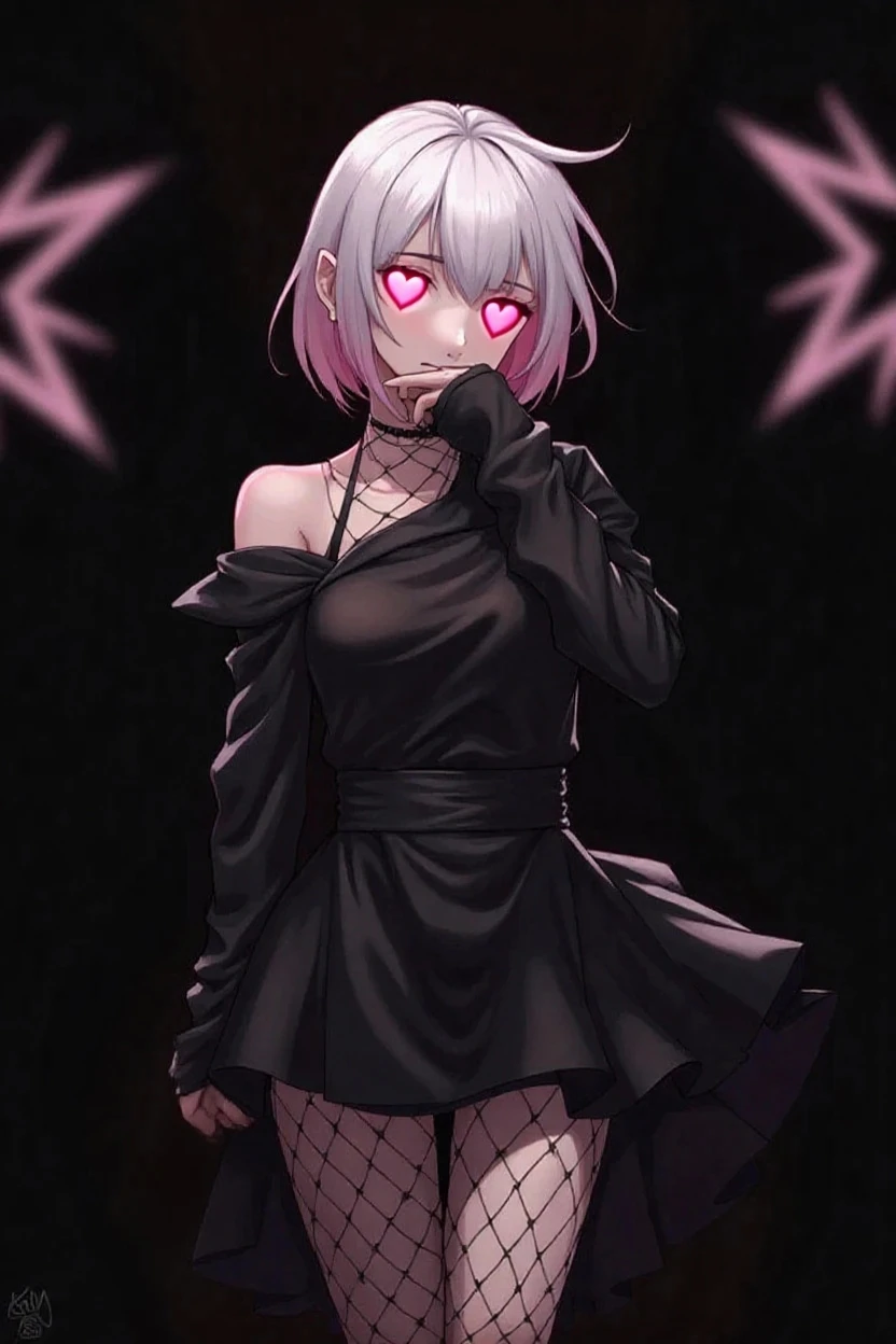masterpiece, high detail, high resolution, RTX, 8K, high quality,
1girl, multicolored hair, white hair, pink hair, gray eyes, gray skin, short hair, messy hair, outfit black, open mouth,
<lora:Briar-07:0.55>