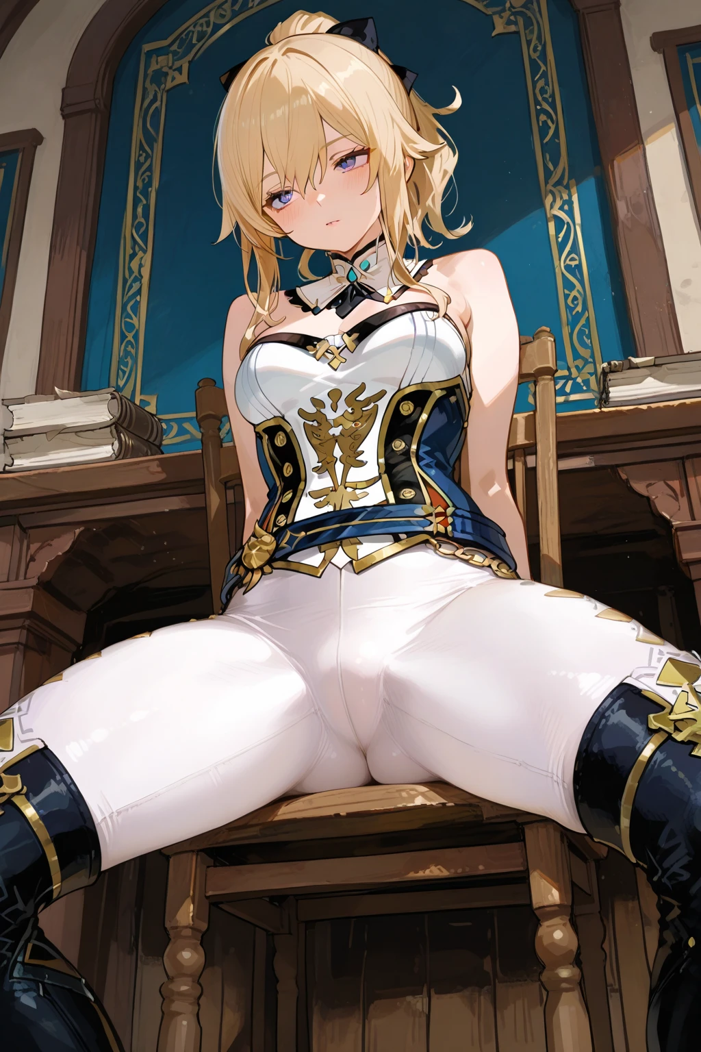 FGO Altria Pendragon、Colossal tits、Spandex Leotard、Squat and open your legs wide、Provocative smile、nsfw,