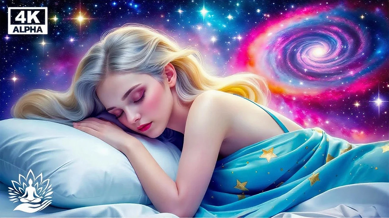 sleeping beautiful woman with red hair 