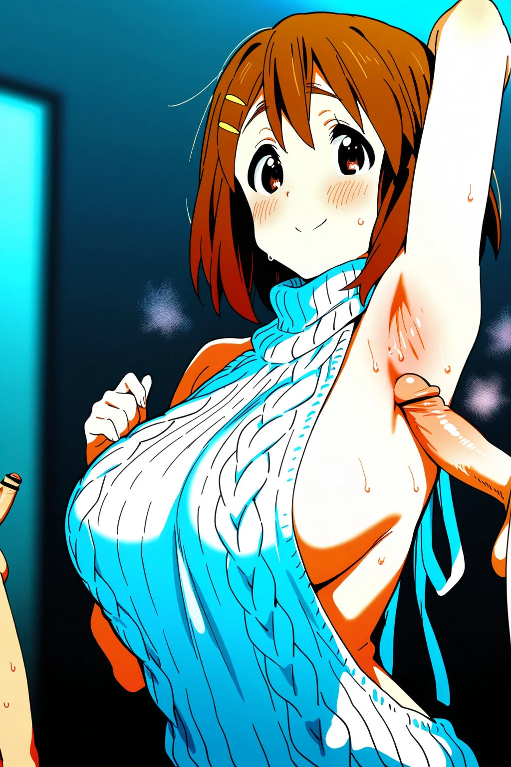 un primer plano de una mujer en uniforme posando para una foto, usando una blusa, con pechos epicamente grandes, vistiendo camisa, vestido con camisa blanca, oppai, (((,falda hacia arriba))):2,5, (((NSFW))):2.5 huge breasts, colegiala hiperrealista, tocando su ropa, (((holding her breasts))): 2.5:; seguro para el trabajo, un hiperrealista , (((falda htifa lockhart, con pechos super grandes, breasts covered and Njbb cx (((<NSFW))):2.5.((( pechos llenos, pechos duros, curvos, pechos que cuelgan sin caerse))):.2.5, (((camisa desabotonada, pechos suspendidos hacia arriba))): 1.5 (((micro tanga))):2.0