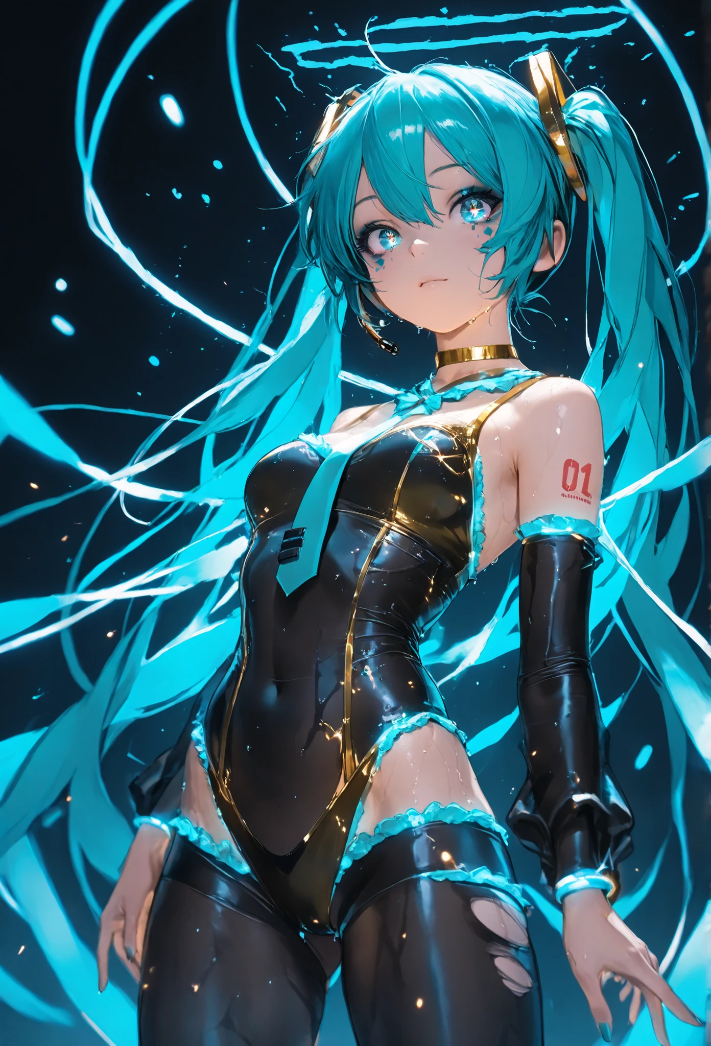 see through,Beautiful and fair、Radiant Skin, 3 Up, Gorgeous, bright, Fresh and gentle expression, Perfect beautiful face、Beautiful shiny bangs, A very beautiful 17 year old girl, Eyeliner, Very perfect eyes,Large breasts,Grooves reveal original skin,Muscular body,Feather cheongsam,Hatsune Miku,