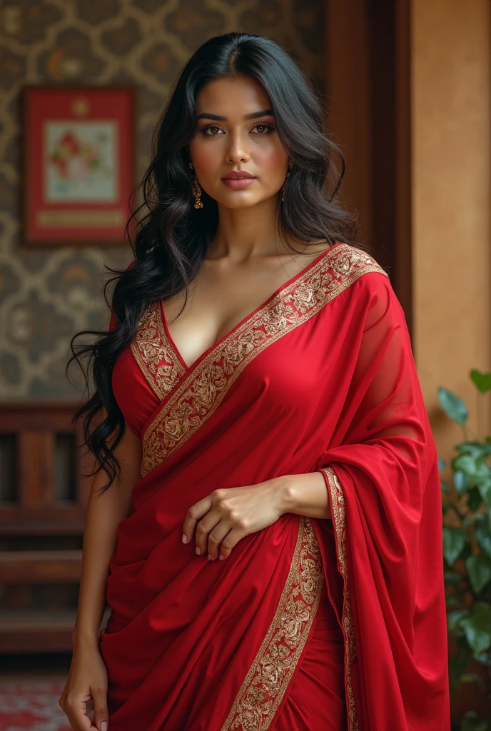 Porn star dani denials wearing red saree