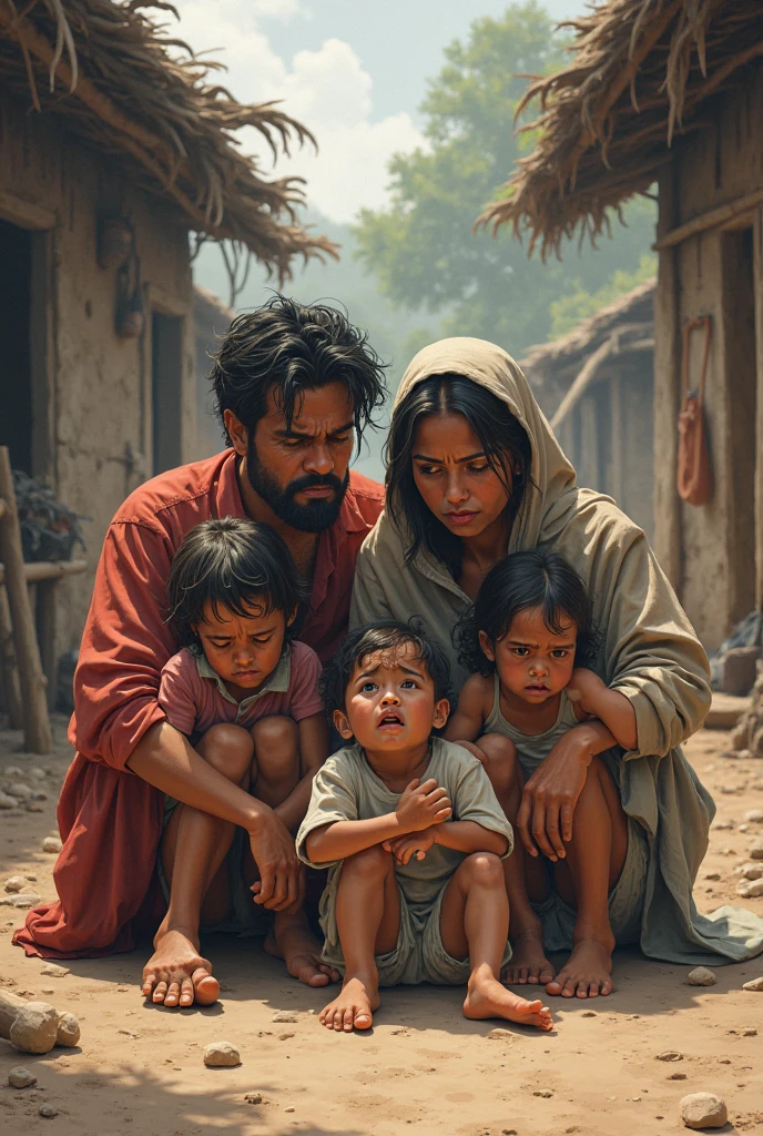 Due to severe famine and drought, Rajasthani parents took their five-year-old child to the forest.