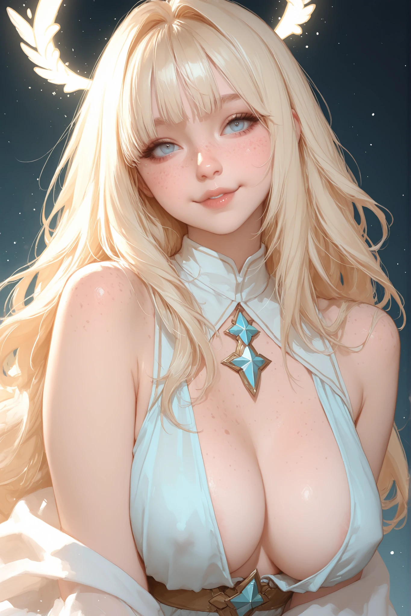 Light blue and red color scheme, nipple,,,white curly hair, high detail, highest quality, supper detail, eye for detail, pink cat, simple background, 5/6 bodies