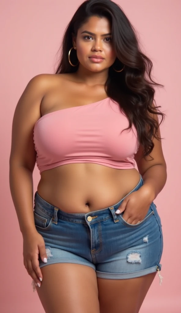 Japanese, mature, (alone), 60 years old, (Wrinkles around the eyes:1.2), Soft big breasts, Mature Woman, Super big , Glamour, Sexy, Watching the audience, Extra large breasts、Wearing a tight T-shirt and super short shorts, Exposed belly, Fits a fuller figure, Super tight clothes, Whipped body, Low-rise pants, (Shallow inseam),