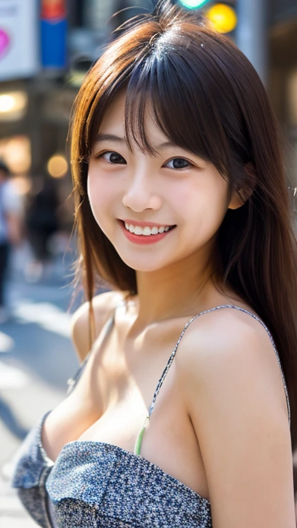 18 Year Old Woman, japanes, Upper body, a captivating gaze, chuckle,fullnude , Beautie
