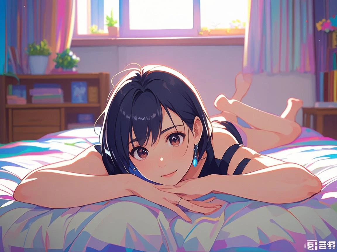masterpiece, best quality, ultra-detailed, illustration, warm lighting, bright colors, 1girl, solo, long_hair, bangs, swept_bangs, star shaped pupil_eyes, violet_hair,
red_dress, arms up, arm pits, shaded face,red outfit,
a woman in a red and black dress with long hair,
ai Hoshino a woman in a red dress with a long skirt,