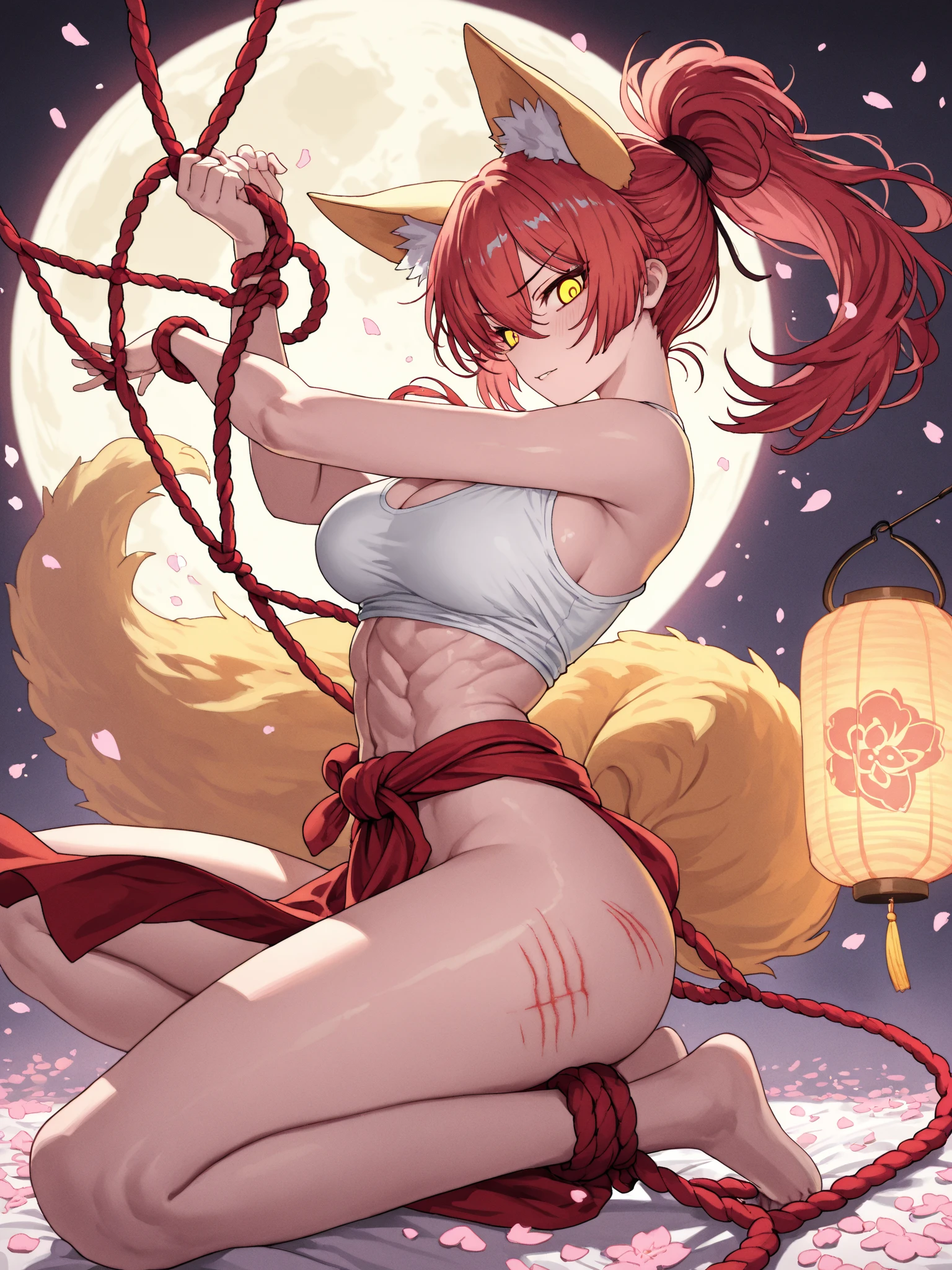 Silence Suzuka、Beautiful woman、Very thick thighs、Acme Face、Best image quality、High resolution、masterpiece、super high quality、Thick pubic hair、Screaming orgasm face、Purple lace panties、Very big ass、Very large breasts  、Blushing、4K quality、Blushing、Cry of ecstasy、Wearing black knee socks、Sweaty all over、Heavy breathing、Cowboy Shot、Shaking breasts、上下にShaking breasts、Penis sheath、Cowboy Shot、Have sex with a man、Multiple menに囲まれている、Multiple men、{Highest quality}, {so beautiful}, {Super detailed}, {Best illustrations}, Browsing Caution, girl, Blowjob, penis