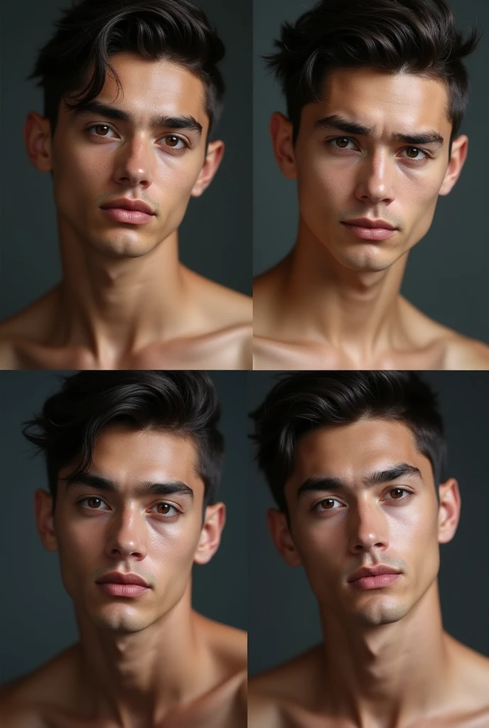 ((Masterpiece, Highest quality)), Detailed face, character design sheet， full bodyesbian, Full of details, Multiple expressions, Highly detailed, Depth, Many parts, Muscle boy with brunette hair，handsome man, muscle body,  white outfit male gods, man tall , 16k resolution , ultra-high clarity , hyperrealism, uhd 