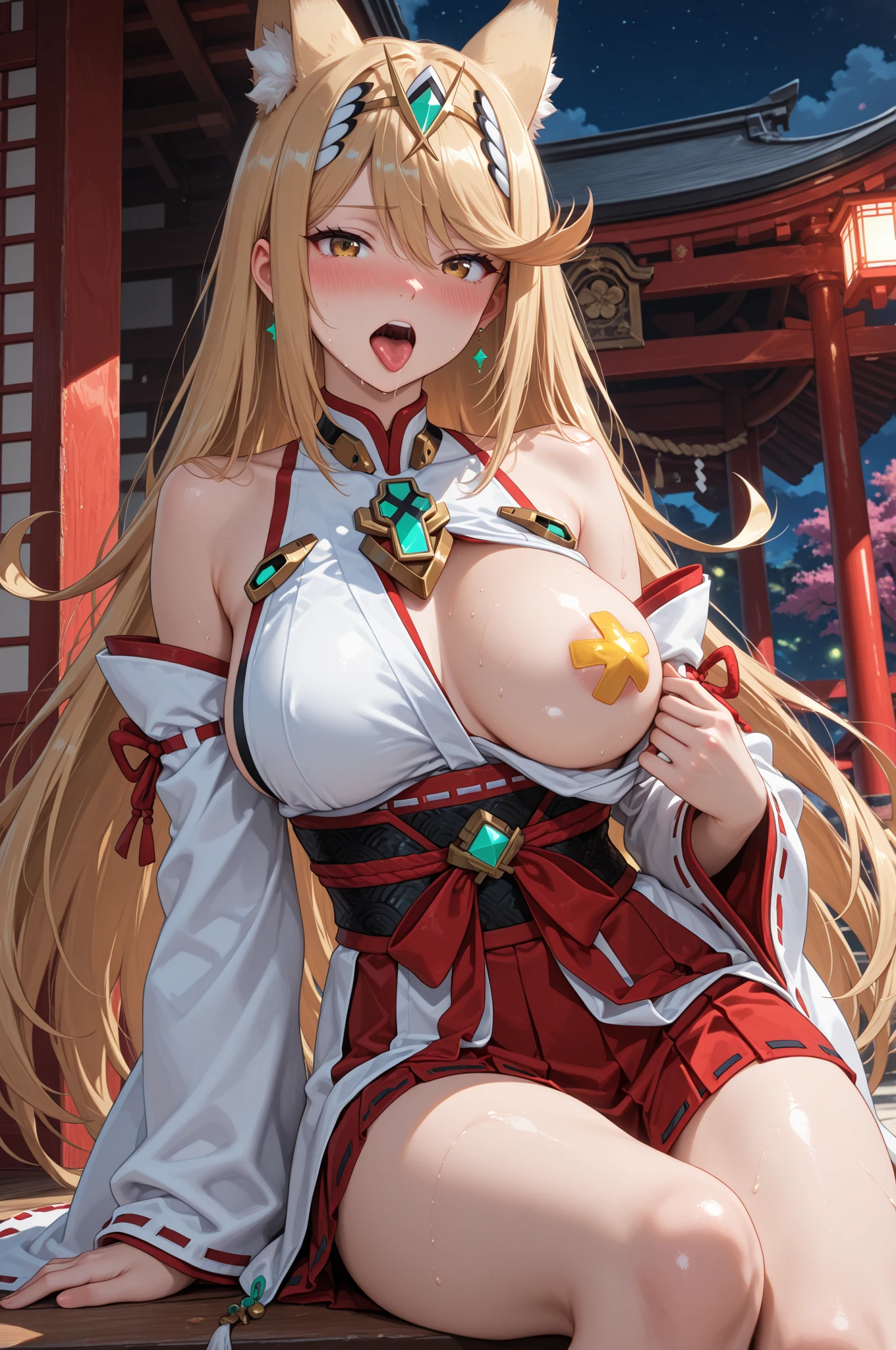 anime styled。illustratio。Fantasia。White feathers。girl with。eye glass。is in estrus。a blond。undergarment。Autumn foliage。Colossal tits。flank。pubick hair。teats。a miniskirt。Shy。Exposed。spreading legs。