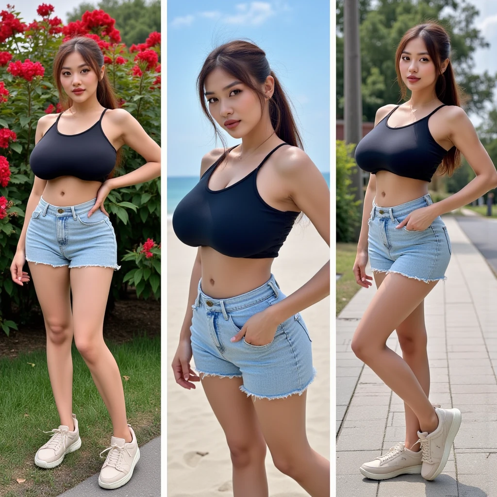((NSFW)), 8K, RAW photos, best qualtiy, 超A high resolution, realisticlying, photograph of-realistic, A girl wearing a crop top top, exposed bare shoulders, Ultra-short sheer shorts, Open your legs,standing on office room, big breasts beautiful, A detailed的脸, A detailed, A high resolution, realisticlying, realisticlying, photograph realistic, full bodyesbian, head to toe, leges, Matte skin, pores, Wrinkles, (Very detailed CG unity 8K wallpaper), Photos of the world's most beautiful artwork, Professional majestic(photography of:Steve McCurry),8K, Ultra HD,digital SLR camera,Gentle lighting,high high quality,filmgrain,Fujifilm XT3 sharp focus,F 5.6,high detal,Sharp focus,dramatics,(watch audience:1.2),(Natural soft light)