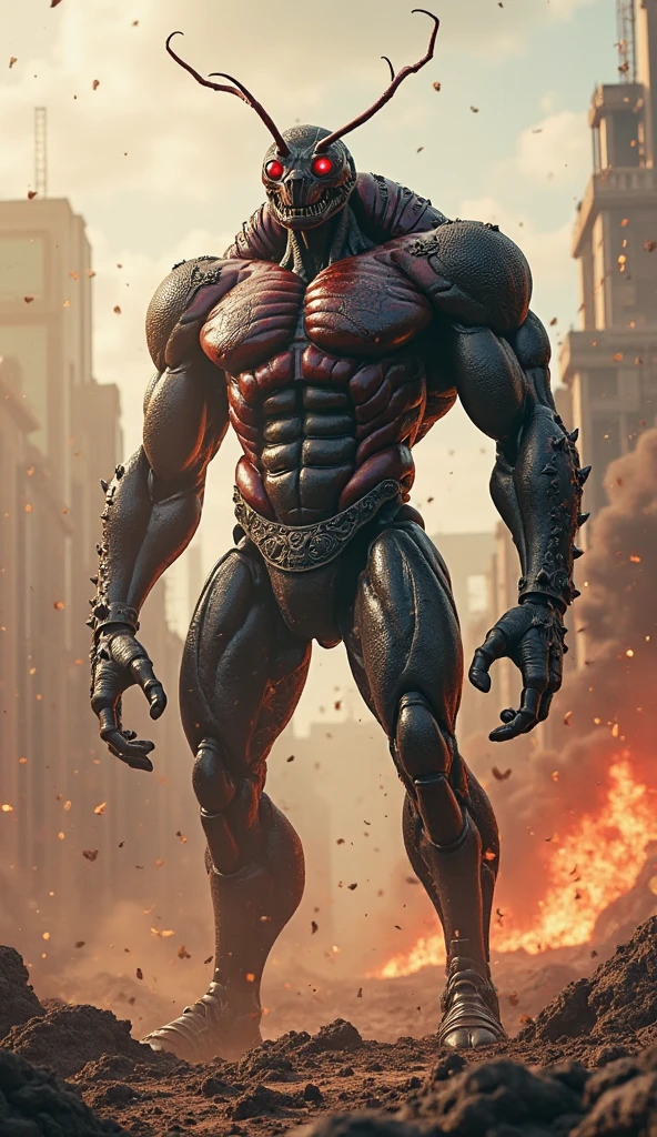 Evil Ultraman、Excessive muscle mass、RAW Photos、Matte texture、Red pattern