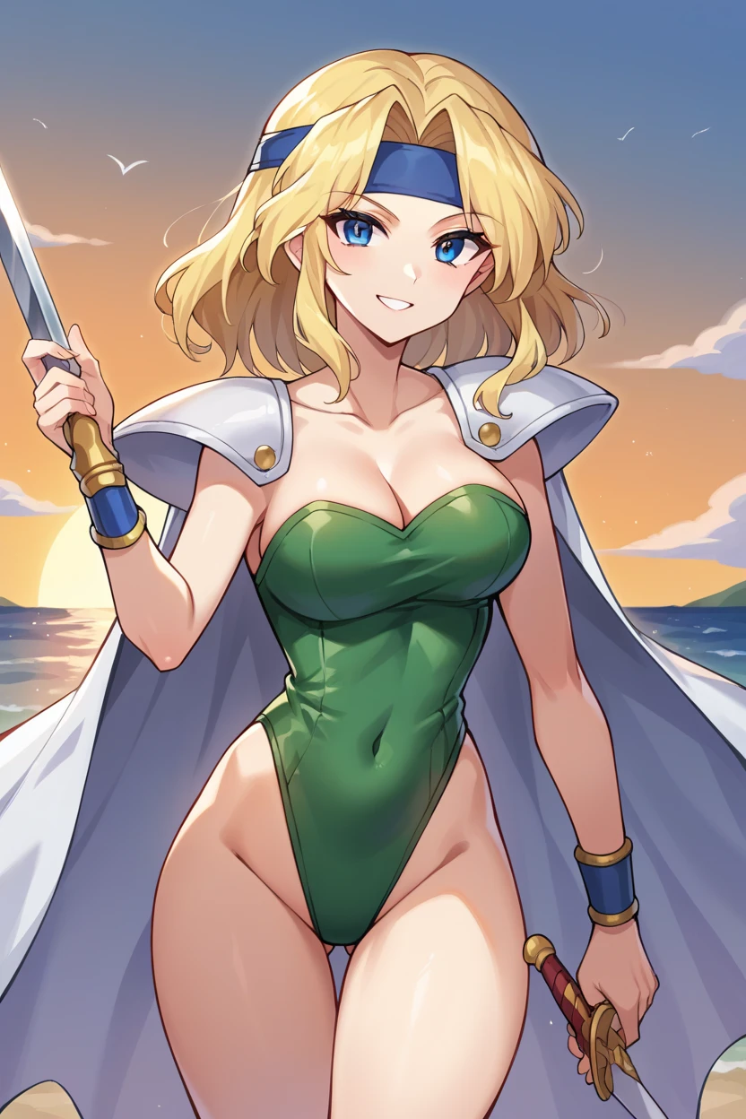 Jolyne, big breasts, beach, cute, bikini, ((sola)) ((only)) ((alone))