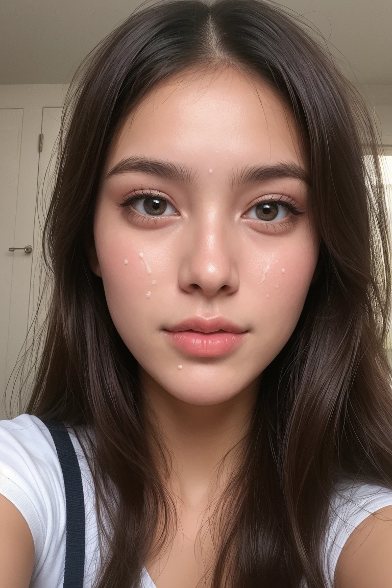 ((mejor calidad)), ((obra maestra)), (detallado), cara perfecta con facial de semen