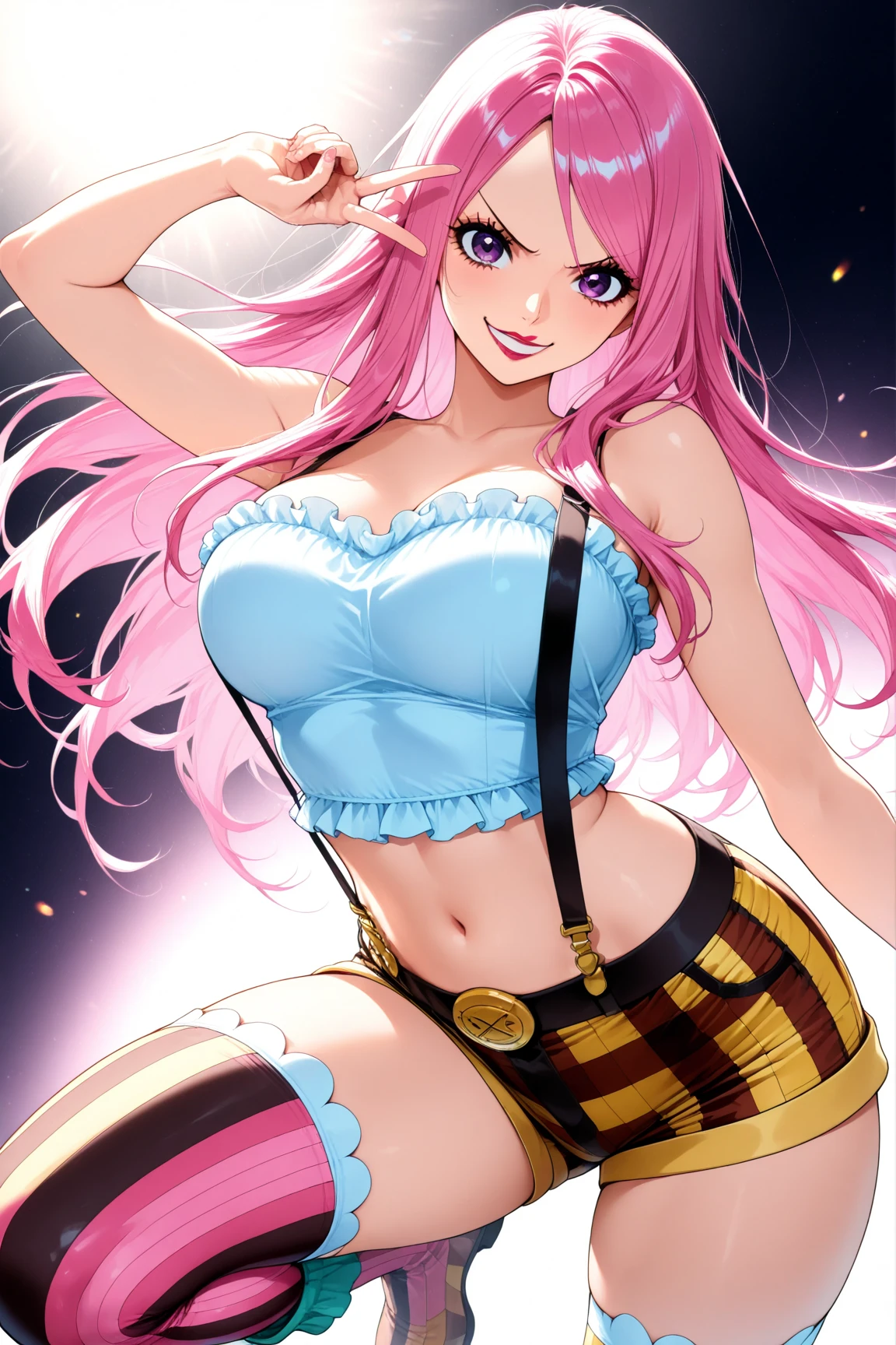 plano general, whole body, anime:1.5, a girl with long pink hair, Beautiful detailed eyes, beautiful detailed lips, extremely detailed face and eyes, long eyelashes, modern cinematic side sweep blush lighting, ray tracing, drop shadow , wide shot , high detail, textured skin, Best 4K quality, photorealistic, vivid colors, Masterpiece, digital art, ((funny dynamic pose, smiling smile running to a butterfly:1.5))