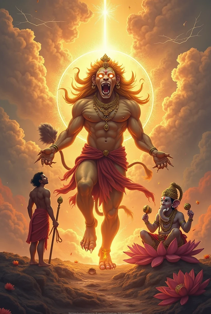 Lord hanuman eating sun