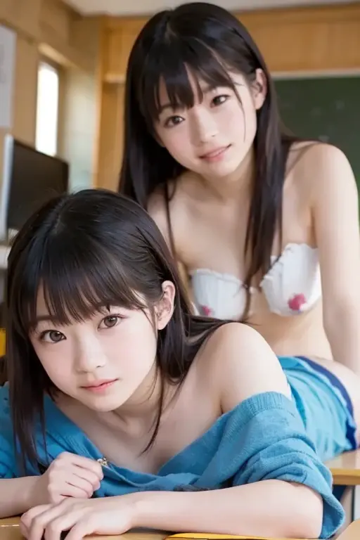 Ultra-realistic capture, Highly detailed, Skin texture must be natural, With such detail that pores can be finely identified. Skin should look healthy, In a uniform tone. Use natural light and color, masterpiece, (girl), (3 girls), ((twins fashion)), ((twins)), (clones), hug, ((female child)), ((toddler)), (((10 years old))), nude, naked, (baby face), (nsfw)