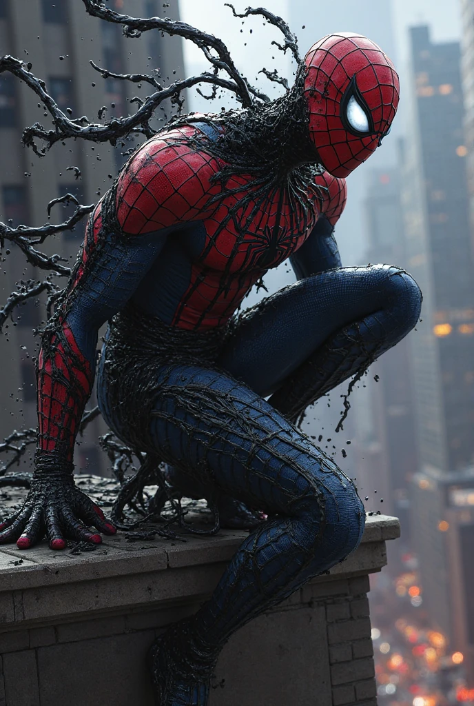 (Masterpiece, superb quality, super detailed, high resolution), Male focus, (((Spider-Man)), (((Muscle Man)))), (((Muscle Detail))), (((Spider-Man Armor))), Posing for Photos, City Ruins, Background Details, ((((Full Body)))), ((((Spider-Man Mega Sense))