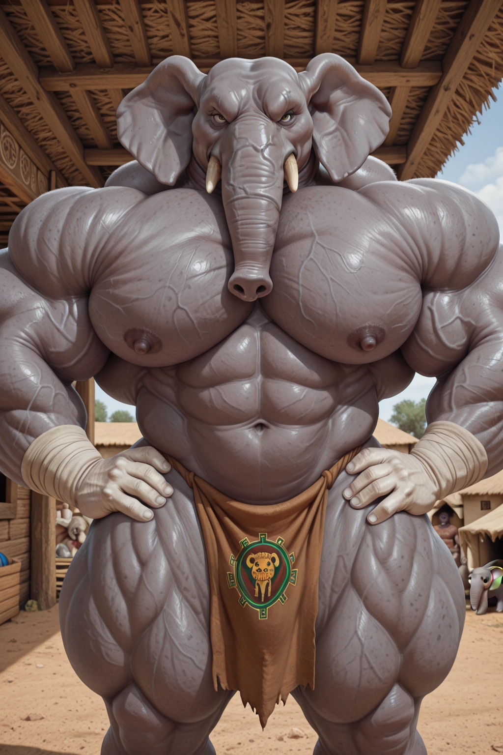 There is only one handsome Chinese man in the photo,35 years old,tall, Fitness,Smooth body,Smooth skin,No chest hair,short hair, O-Shaped Beard,Perfect body, Dark skin color,Radiant Skin,Smooth skin,Shiny, shiny skin,Smooth pectoral muscles,Muscle bulge, muscular, Very large pectoral muscles,Very sexy abdominal muscles,Very well-developed leg muscles,Huge concave and convex area,Brightens oily skin,Wearing a shiny gold leather thong,Handsome face,Normal human toes,Correct and accurate male body proportions,Gold Collar,Gold bracelet,Gold anklets,Stand among the flowers,The background is full of flowers。