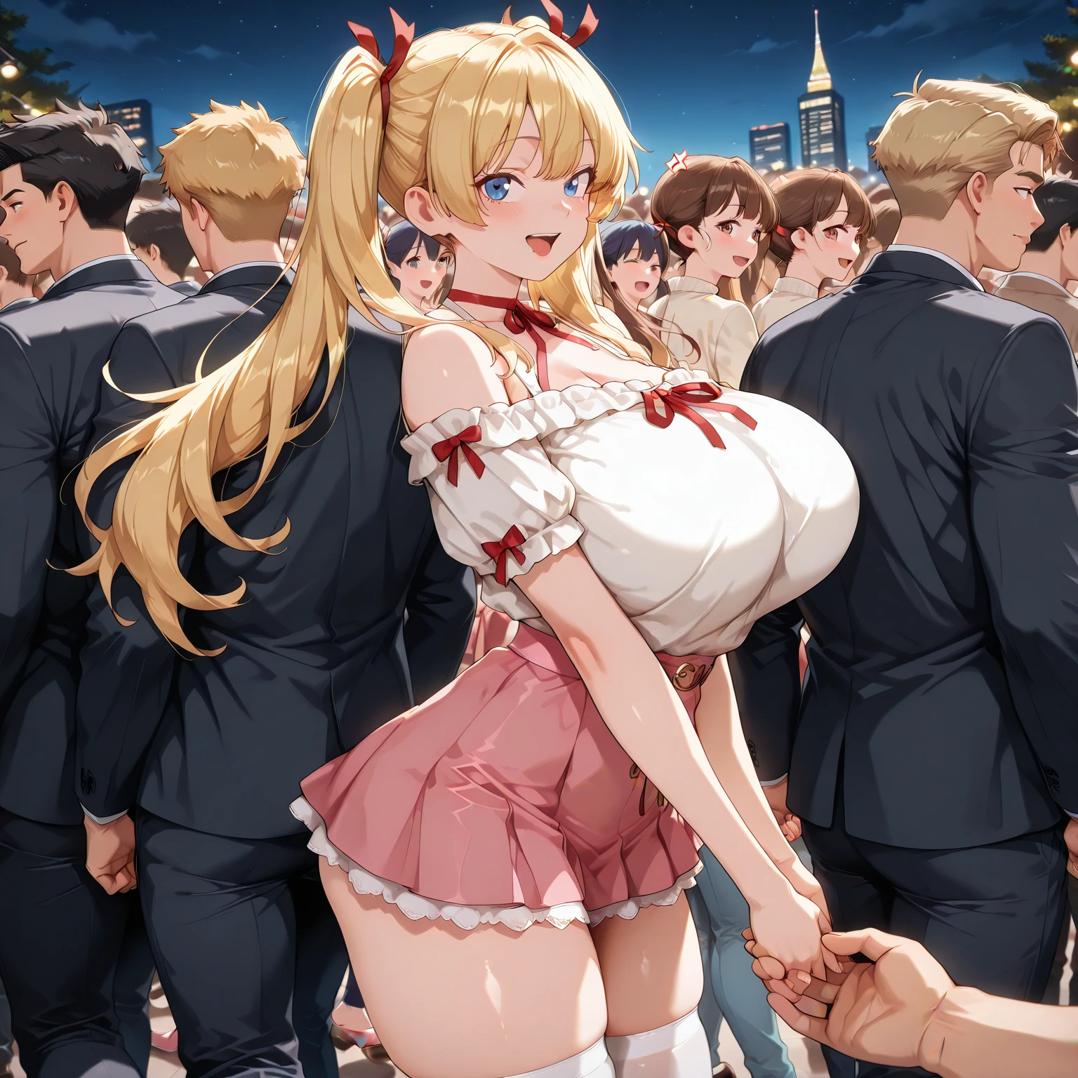 ((highest quality、High resolution、8K、masterpiece:1.3))、1 girl、unparalleled beauty、ultimate beauty、super detailed face、delicate eyes、Depth of the bounds written、light particles、side light、((blonde、maid、maid服、no panties))、(((expression of ecstasy、Looks embarrassed、Having sex in a crowded public place、straddling a man、spread legake sexual service、gang rape、being forcibly raped)))、perfect body、beautiful breasts、nipple、tits、Thighhighs、thighs、Love juice dripping from the pussy