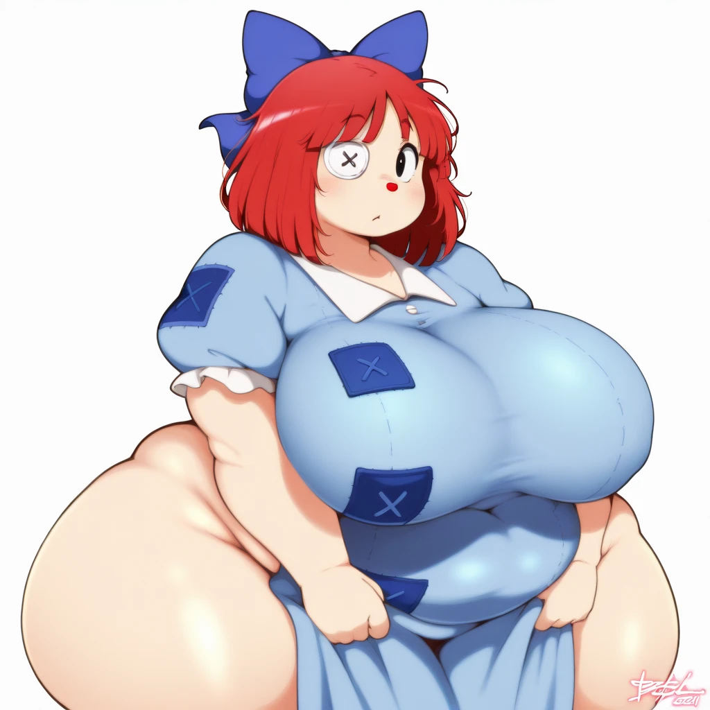 score_9, score_8_up, score_7_up, score_6_up, score_5_up, BREAK, 1girl, solo, looking down at viewer, huge breasts, wendy \(wendy's\), freckles, sexy, low angle,, shexyo 