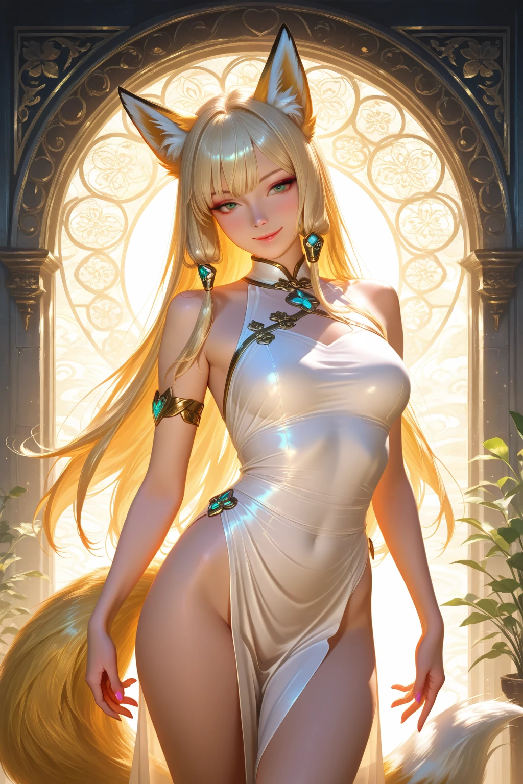 blond haired girl in a yellow dress and crown posing in a garden, Diosa del anime, Hermosa joven catgirl, Princesa del Loto Dorado, Fey Reina del Bosque de Verano, Diosa del verano, Muy hermosa chica gato anime, muy hermosa linda catgirl, Anime Girl Cosplay, Con armadura de gato dorado, Hermosa catgirl de anime, La diosa del verano, Anime de cosplay, Atractiva chica gato