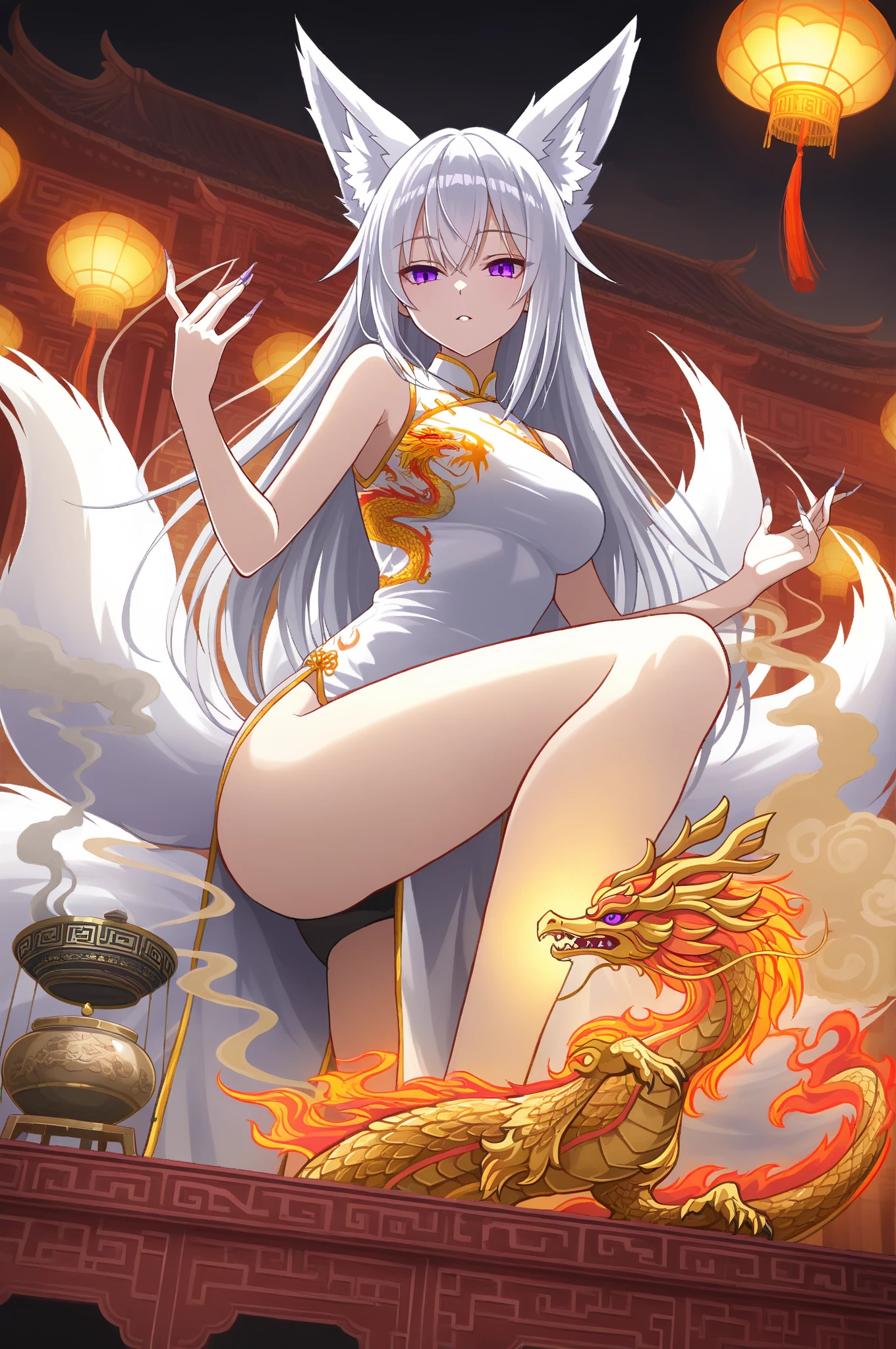 ((Perfect figure,body figure,(((A giant fox standing behind a woman,White skin,kurama, Pommeled Horse, abdominal muscles, red eyes, animal ears, body fur, colored sclera, fox ears, fox girl, tail fox , furry, furry female, fox, many-tailed, muscular, navel, orange fur, permanent, tail, nada, (((naked,))),))) ,(((kushina, long hair, hair ornament, hair red, hairpin, (grey eyes: 1.5), ))),((masterpiece)), high resolution, ((Best quality at best)),masterpiece,quality, Best quality,((( Facial features very beautiful, Looking at the audience, There is light in the eyes,(((Pain, patience, biting lips))),))),型number: 1.7))),((( Light and shadow,Big breasts) )),(((Looking at the camera, black background, pov spit spitting, creampie, from above, from behind, looking to the side, tanlines, hands holding ass, hands holding head, anal, vaginal )))