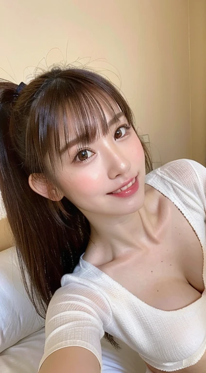High resolution,RAW photo,realistic,very delicate and beautiful,very detailed,finely,very detailed CG Unity 8K 壁紙,super detailed,(highest quality, 8k, 32K, masterpiece, Hmm:1.2),A photo of a cute Japanese teen model wearing a white nightgown,beautiful and detailed face,Beautiful clear long eyes,delicate figure,skinny,(flat chest, look at the viewer, enchanting smile, close up of face:1.6),medium straight hair,surreal,real anime girl,old japanese living room,