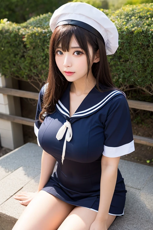 arms  cuffs、a sailor suit, big breast