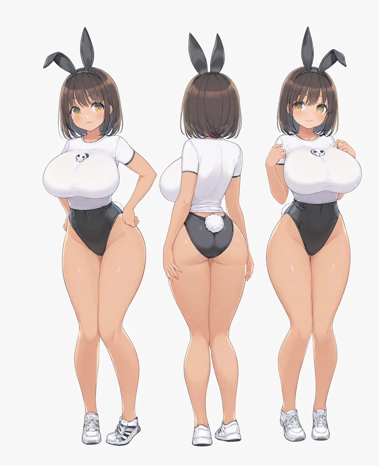 Short stature,flat chest, clone girls, brown hair, blue eyes,roll(mega man classic) clones,swimsuit roll(mega man x dive old design) clones,high ponytail hair,Sleeveless white one piece school swimsuit with blue stripes from armpit to flank,white name tag, white heeled sandals, pink ribbon,human appearance,same height,same appearance, same face,fill the entire image, absolutely everyone, many clone, masterpiece, best quality,insanely detailed, 20000+ clone girls, perfect features,multiple clone girls,same school swimsuit,same hair