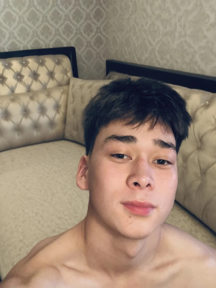 ((highest quality)), ((masterpiece)), (detailed), Perfect Face、Shaved head、Young Japanese、Muscular、Fat body、Big guy、smile、white small swimsuit、Emphasize the chest、Highlights very thick legs、Thick arms、Thick neck、naked、have power、Sitting with legs spread wide、big bulge、Raising his arms、Emphasizing the giant penis、topless、Pink nipples