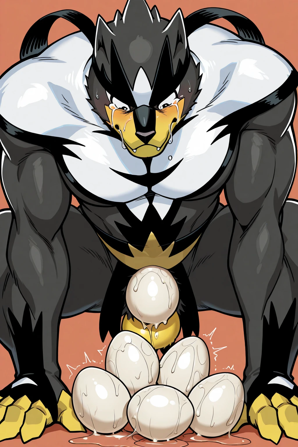 riki, detailed scars, brown fur, male, masculine, feral:1.1, quadruped, full body, (muscular forelegs, muscular neck, muscular shoulders, muscular hindlegs, muscular feral):1.2, heavyweight, pectorals:1.1, correct pectorals, paws, detailed, high quality, best resolution, cel shaded, solo, (no background, white background):1.5, dog tail, dog ears, by wfa, by seibear, by rossciaco, by taran fiddler, by echin:0.5, cel shaded, brown eyes, detailed eyes, open mouth, teeth, looking at viewer, (laying dog, laying on bed, laying on back, top view, paw on chest):1.2, balls, (sheathed cock, sheathed cock, canine sheath):1.2, stern face