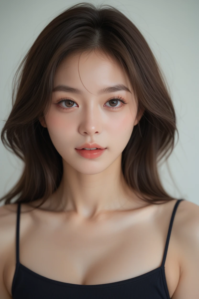 highest quality, masterpiece, Ultra-high resolution, (Realistic:1.4), RAW Photos, 18-year-old, Simple gray background, ((Micro Bikini、Disheveled Hair、valley)), Looking at the audience