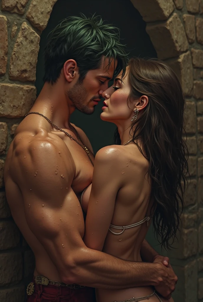 A woman is having sex with a man from the front