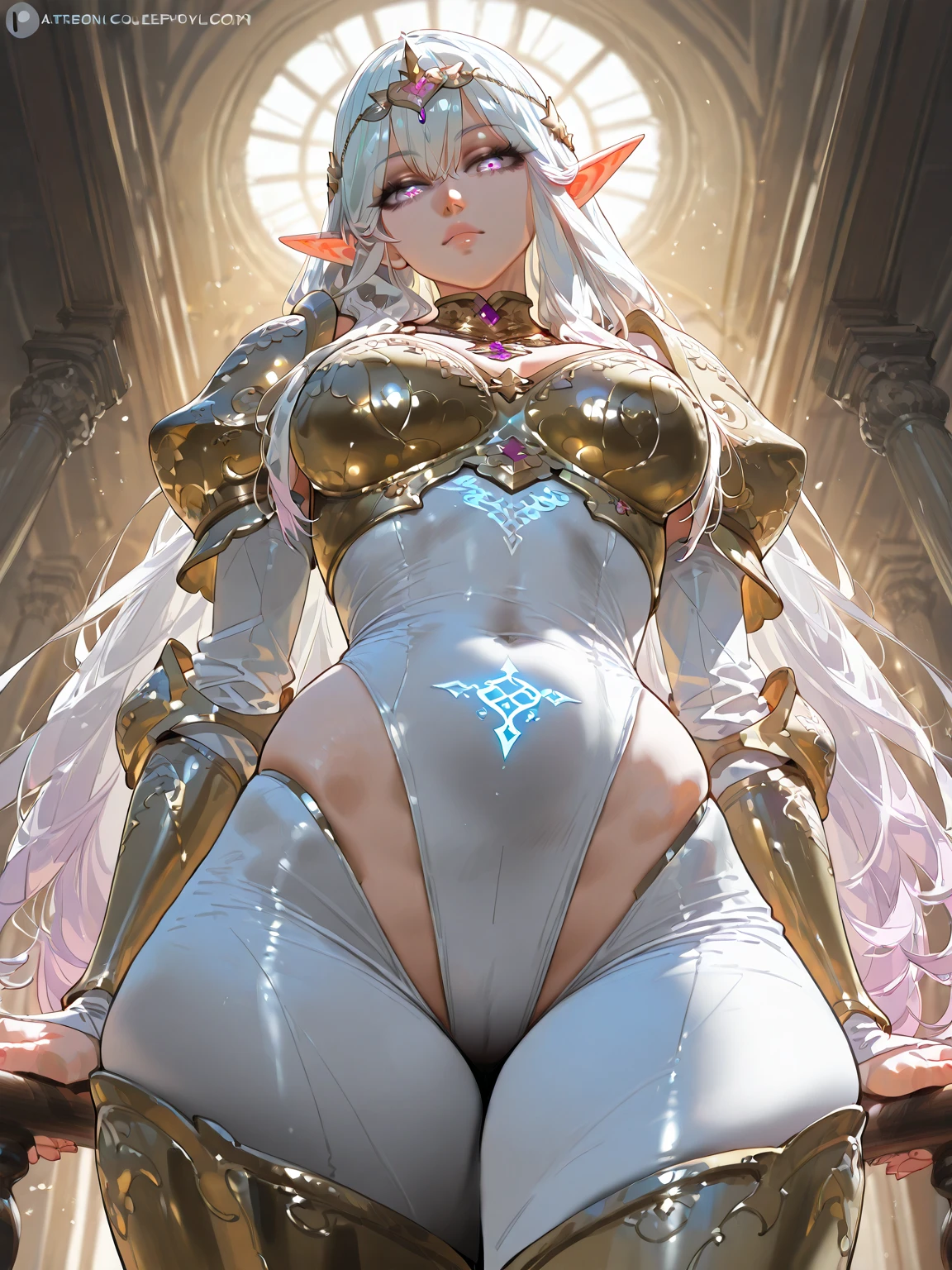 (Detailed), 1girl in, (Perfect face:1), Intricate anime visuals Highly detailed magical paintings, Majestic scene, Beyond the majestic illuminations like pure air, Simultaneous contrast, Stunning artwork,Fantastic and beautiful atmosphere,Light purple wavy long hair), Layered terrain, (Purple Seraphim), (slingshot and white swimsuit), large udder:1.8, a 25yo woman, Curve, (Colossal tits:2.0), Purple lotus flower,cleavage of the breast:1.5,Big angel wings on the back,open the legs widely:1.5,Bewitching smile,(The whole body is wet with cloudy mucus:1.5),(Light yellow water is flowing from the crotch..:1.5),(お漏らし:1.5),(pee:1.5),Cheek pink,I put my hand inside my panties.