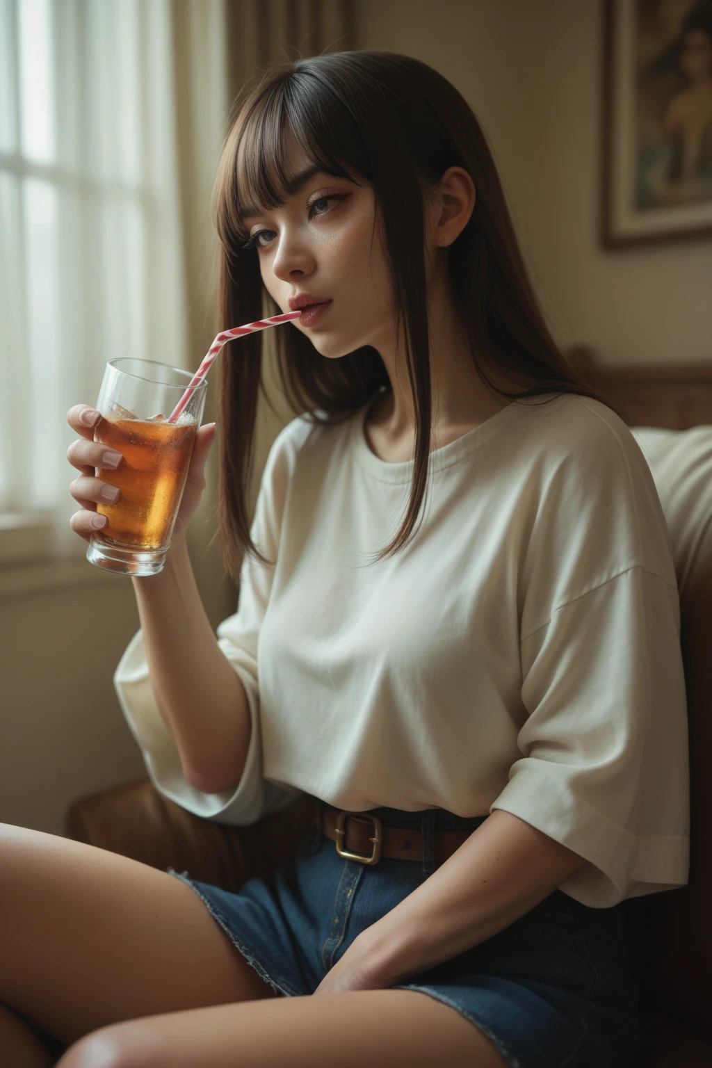 photo of 0ER0_Janice_Rivera, <lora:epi_noiseoffset2:0.8>, sipping a drink, straw, at the bar, wearing a blazer coat and white button up, RAW photo, 8k UHD, soft lighting, high quality, film grain, Fujifilm XT3, 16mm, color graded portra 400 film, remarkable color, remarkable detailed pupils