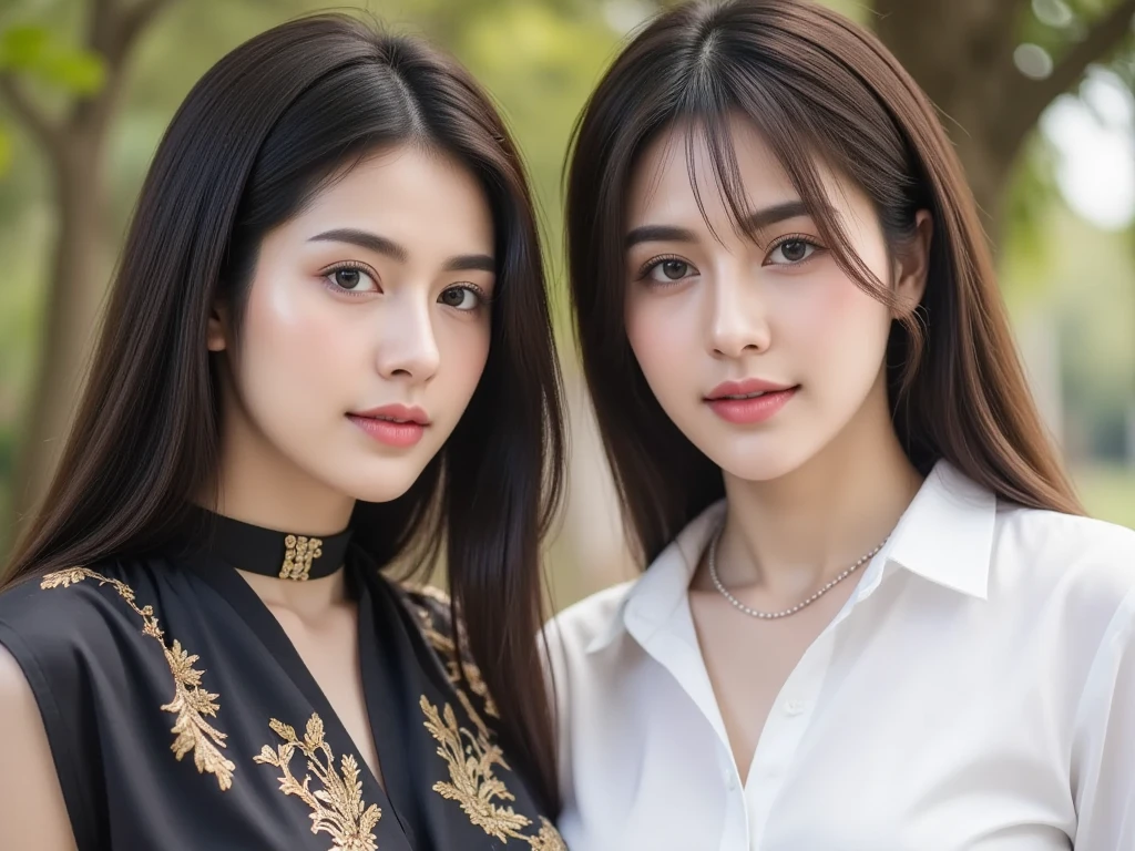 Fashion model 20 years old [[[[closeup cleavage]]]], [[[[boobgasm]]]], [[[[coll]]]], [[[[bshoulders]]]], perfect  eyes, Perfect iris，Perfect lips，perfect teeth，Perfect skin，Long face，slender nose，tall nose bridge，Soft front light，hdr，Movie girl，on cheongsam，long whitr hair，Long hair with a shawl，Long hair like a waterfall，Green trees and flowers in the background，（pastel colour：1.2）