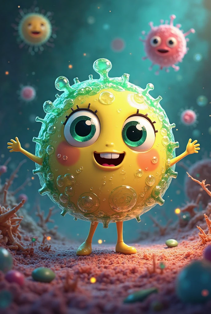 Frame 1 :
One big cell in the center , with a cheerful expression , looks at its chromosomes , who look like “friends”” .
signature : “Hi ! Today we'll start meiosis , to create something unique!”
Frame 2 :
The cell is getting ready to divide , chromosomes line up in pairs and say : “It's time to double !”
signature : “Phase : Prophase I . Doubling is a serious matter !”
Frame 3 :
The cell is divided into two , cells and chromosomes run from one half to the other.
One cell says : “Now we're different !”
signature : “Phase : Telophase I . The beginning of the differences .”
Shot 4:
Four cells at the end with different “faces” (For example, one smiles , another sad , third with glasses ).
signature : “And here's the result of meiosis: four unique !”