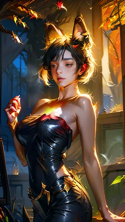 Female、Digital painting of a beautiful attractive woman covered in light gel covering her body、Short Hair、Clear paint、Fantasy art、Elegance Pose、Beautiful breasts、Chest presedium Long Shot、Lighting clear and soft effect、White background