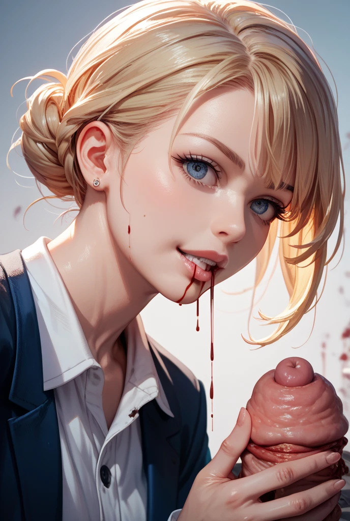 (masterpiece:1.3), (8K, Realistic, RAW Photos, Highest quality: 1.4), Absurd, charm, Ultra-high resolution, Ultra-realistic, Very detailed, Golden Ratio, (Realistic), (Best Shadow), Low contrast, (Complex:1.4), Side lighting, 8K, Beautiful Face, (Realistic Face), Beautiful hairstyle, Realistic eyes, Beautiful details, (Realistic Skin), Beautiful Skin, (One Girl), ((Brie Larson, CAPTAIN MARVEL)), (Accurate hand and finger depiction), (Blonde long hair:1.3), ((Drooling:1.0, Mouth open)), (Eyes closed:1.1), (Flushing), (Sweat), NSFW ((THANOS has a purple penis pressed against my face)), BREAK ((1Thanos, 1 Purple very thick penis:1.2)), ((purple color penis:1.2)), BREAK ((cowboy shot))