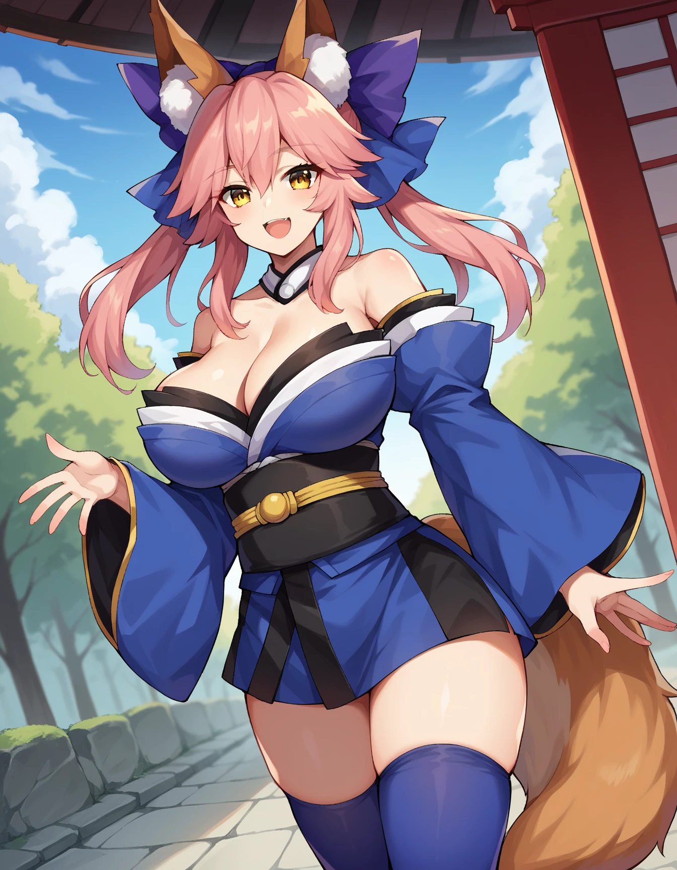 ,fox,anthro,furry,highest quality,highquality,HD,mature female,anime,,grammar,blonde hair,messy hair,purple eye,ninja,large breasts,thick eyebrows