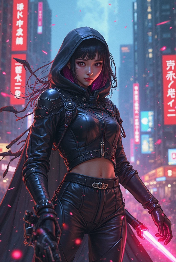 uma mulher com capuz sentada em cima de um telhado, estilo artgerm, Alena Aenami e Artgerm, artgerm extremamente detalhado, artgerm detalhado, Artista Artgerm I e WLOP, graphic artist artgerm, Artgerm e Warren Louw, por Ruan Jia e Stanley Artgerm